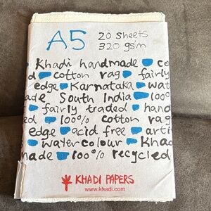 Khadi Paper from India- 6x8.25 Inch 140lb